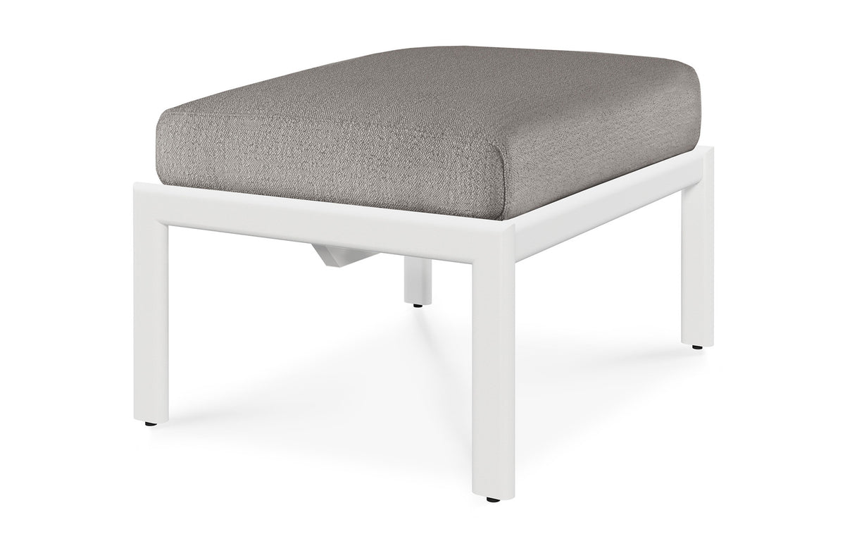 Jack Outdoor Footstool by Ethnicraft - Aluminium, Mocha Fabric