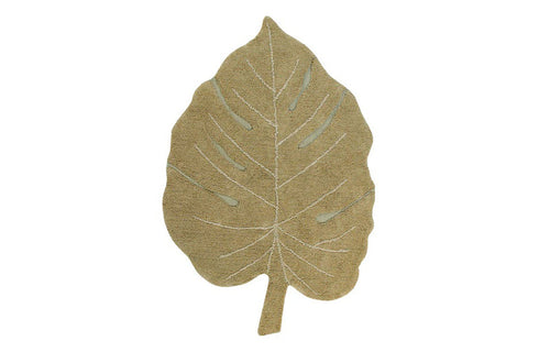 Monstera Washable Rug by Lorena Canals - Olive.