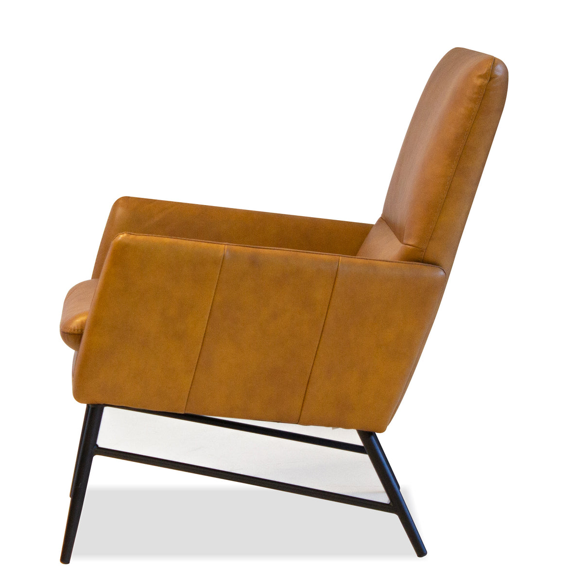 Morisson Lounge Chair by Mobital, showing side view of morisson lounge chair.