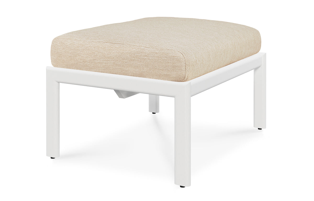 Jack Outdoor Footstool by Ethnicraft - Aluminium, Natural Fabric