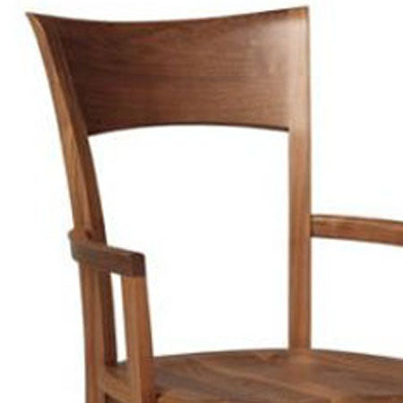 Ingrid Chair Wood Seat by Copeland Furniture, showing closeup view of ingrid chair wood seat.