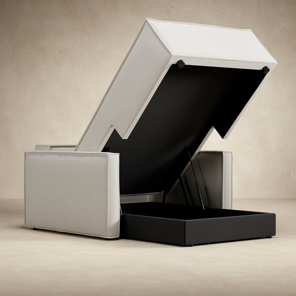 Newilla Lounger Chair with Slim Arms by Innovation, showing open view of newilla lounger chair with slim arms.
