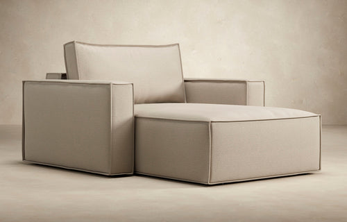 Newilla Lounger Chair with Standard Arms by Innovation - 257 Adario Taupe (Stocked).