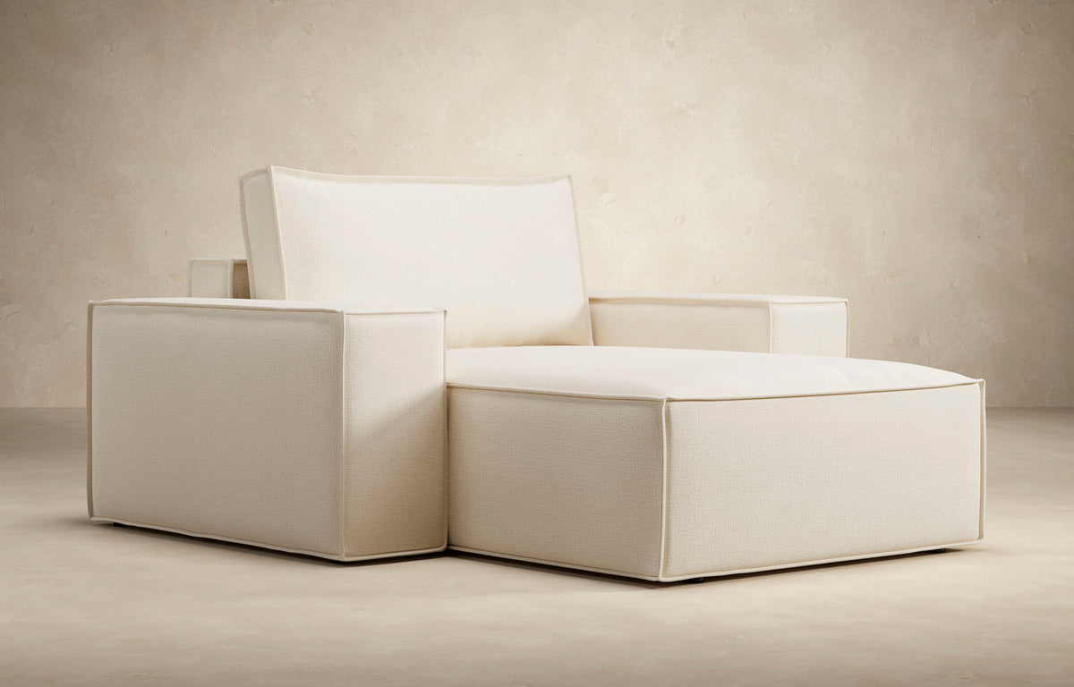 Newilla Lounger Chair with Wide Arms by Innovation - 255 Adario Basmati (Stocked).