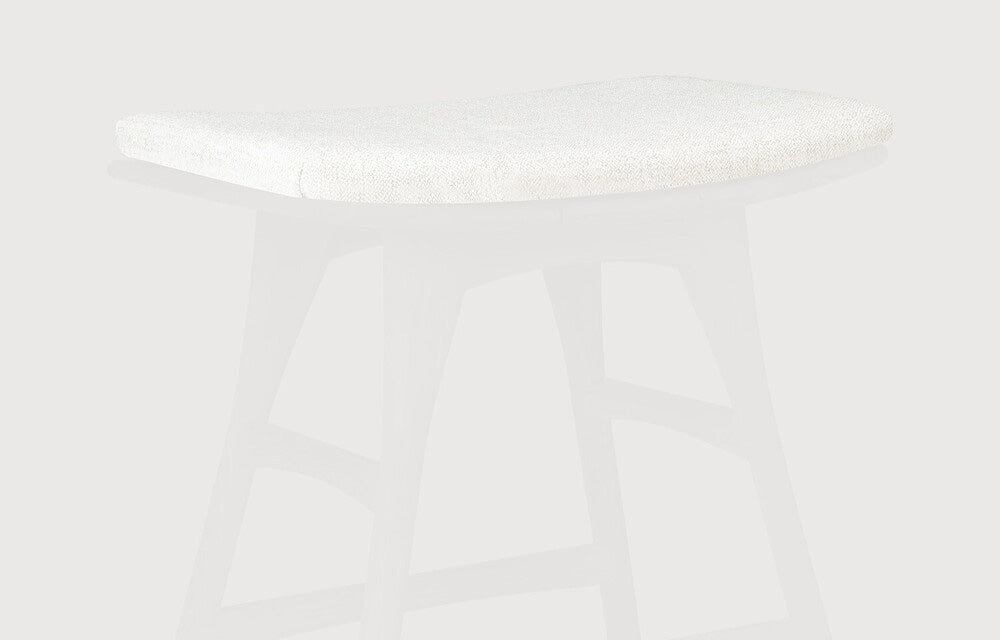 Osso Outdoor Stool by Ethnicraft - Cushion Only, Off White.