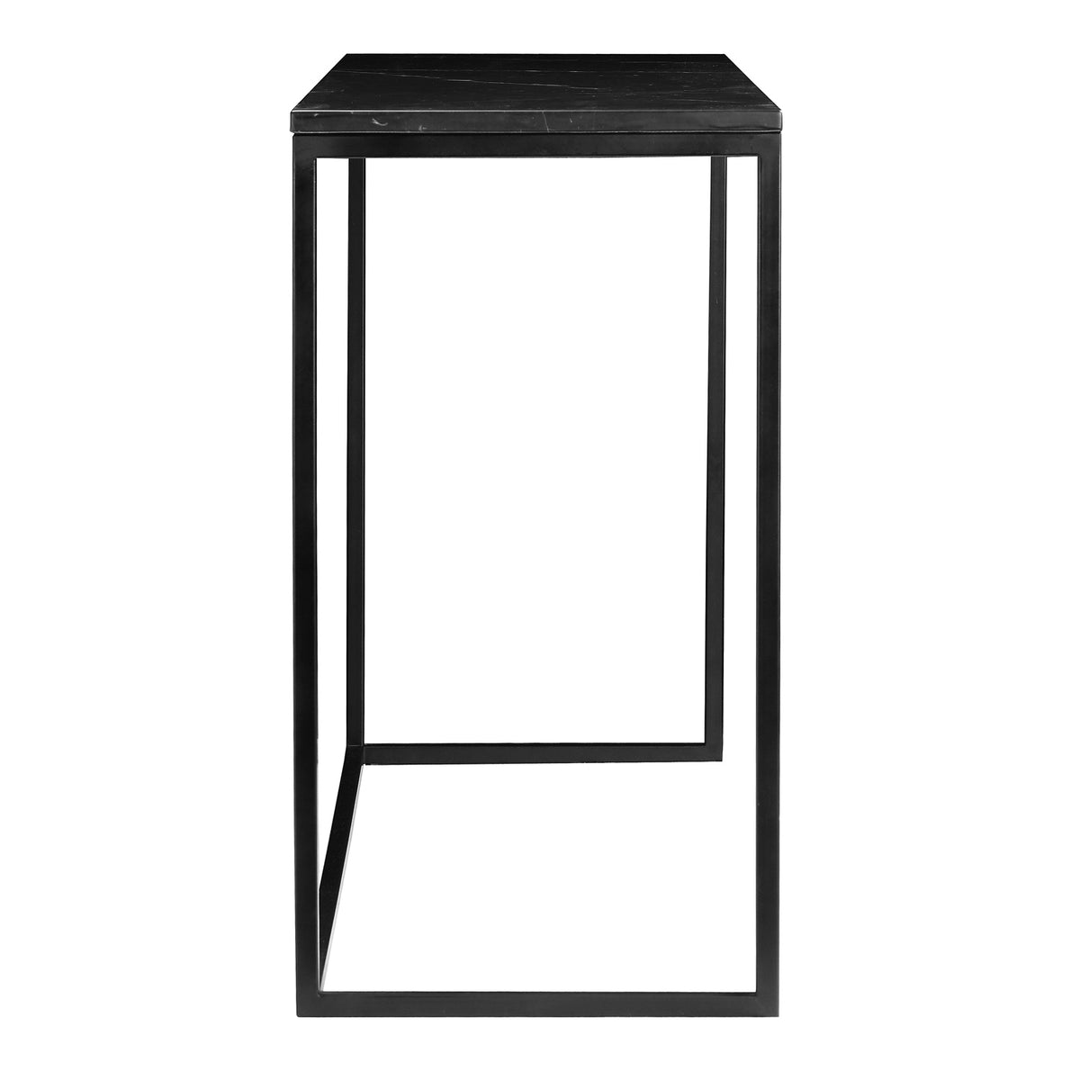 Onix Sofa Table by Mobital, showing side view of onix sofa table.