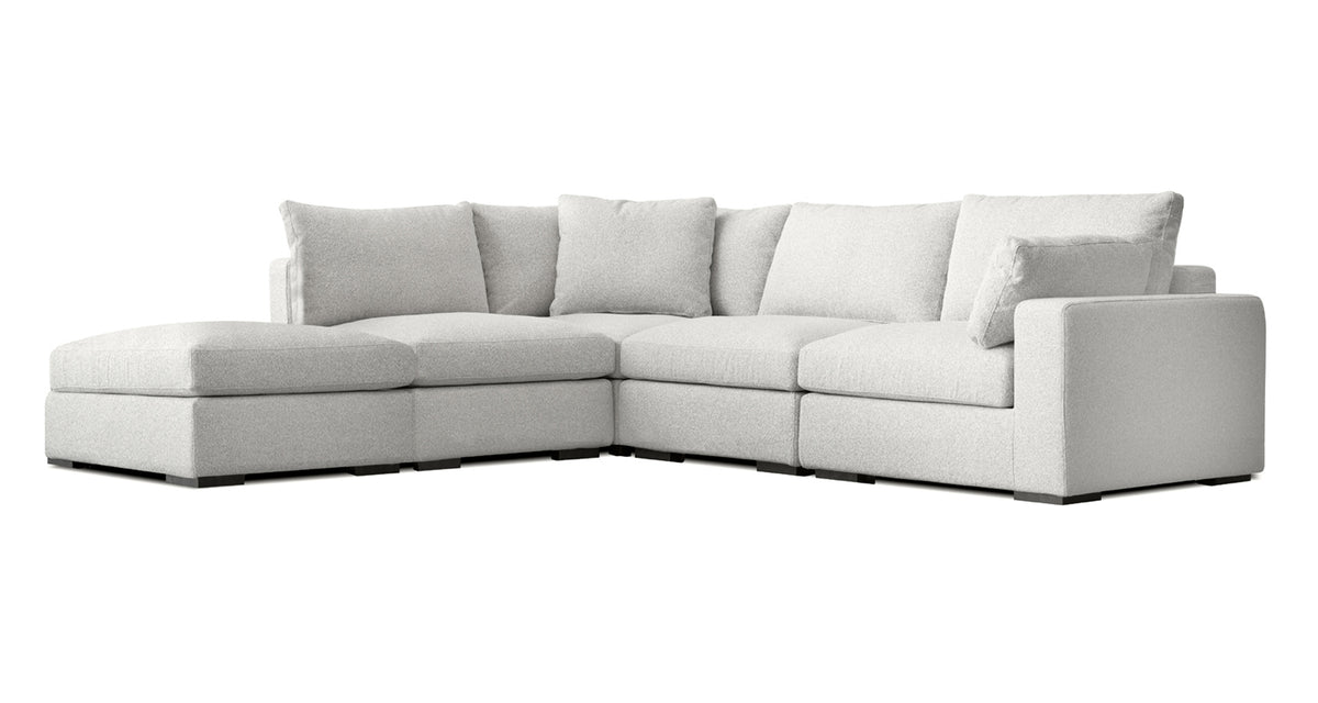 Onza Sectional Sofa by Mobital, showing front view of onza sectional sofa.