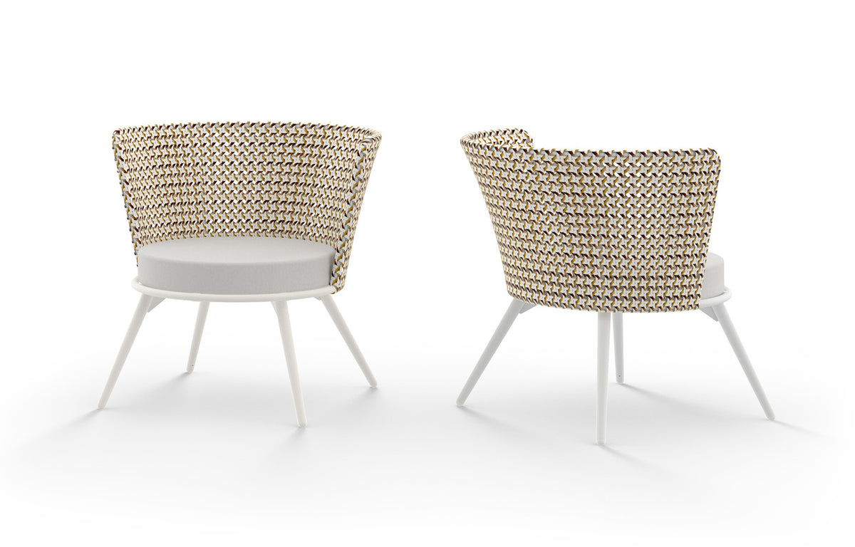 Daisy Mae Chat Chair (Alu Legs) by Mamagreen - Performance Textiles (Grade A), White Sand Aluminum.