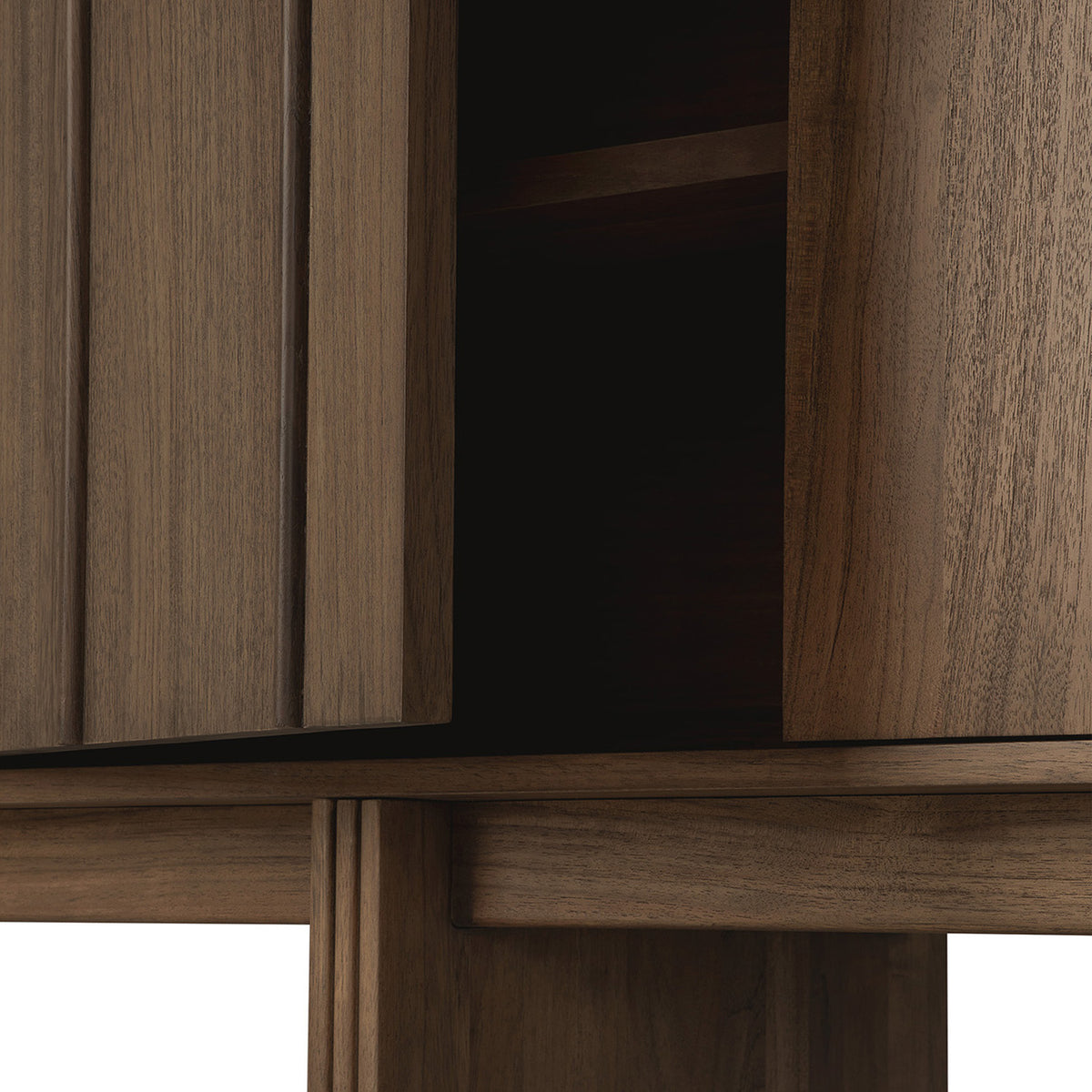 Pillar Sideboard by Ethnicraft, showing closeup view of pillar sideboard.