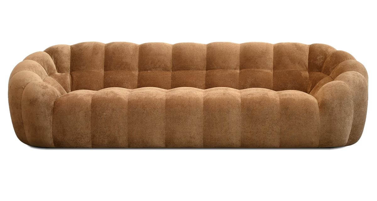 Puffin 3 Seater Sofa by Mobital, showing front view of puffin 3 seater sofa.