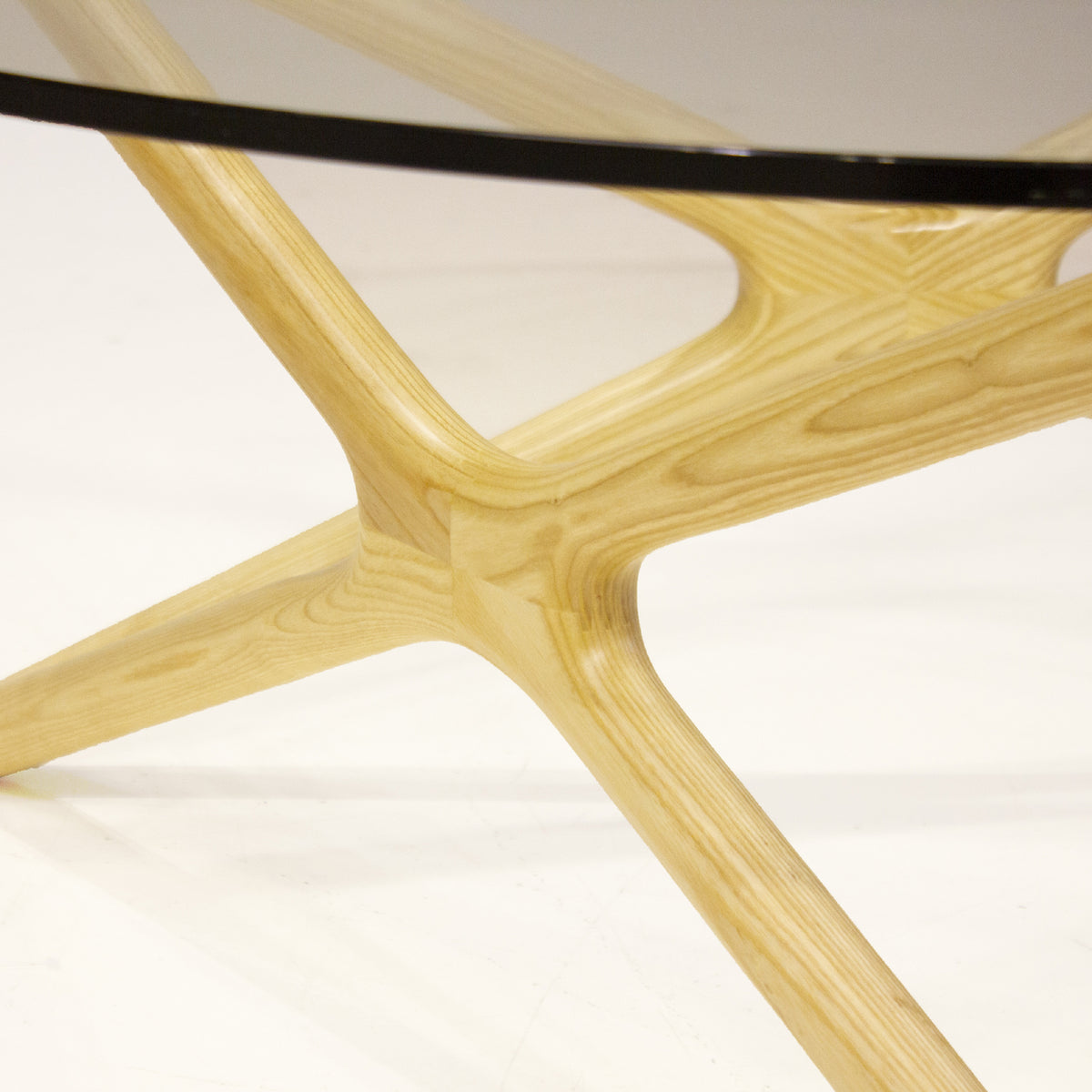 Quasar Round Coffee Table by Mobital, showing closeup view of quasar round coffee rable.