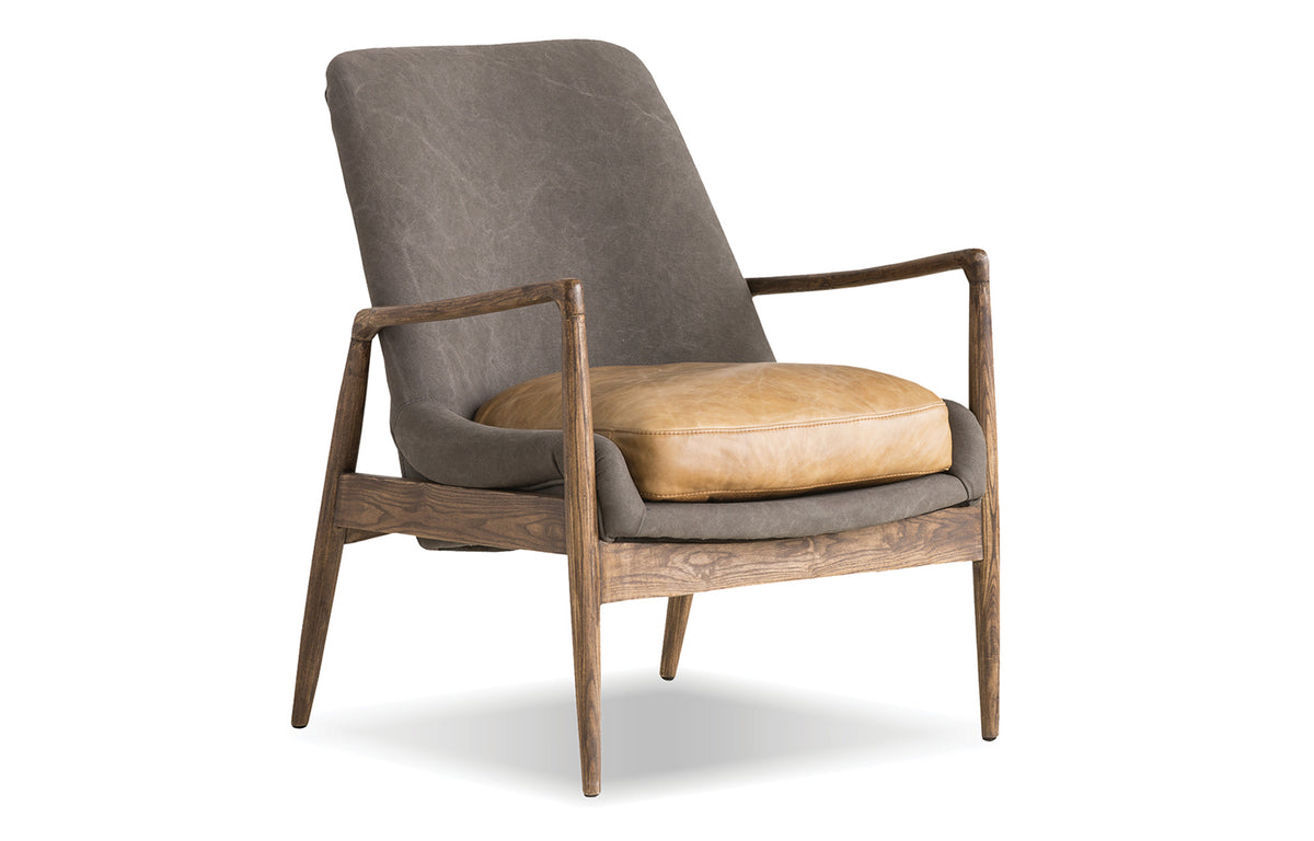 Reynolds Lounge Chair by Mobital - Tan Leather.