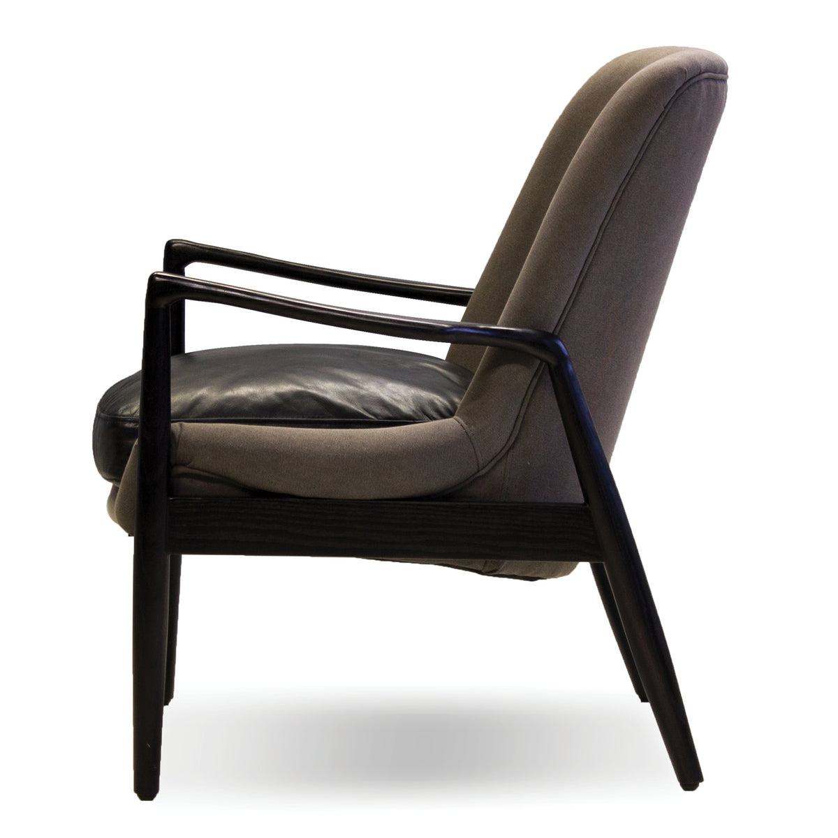 Reynolds Lounge Chair by Mobital, showing side view of reynolds lounge chair.