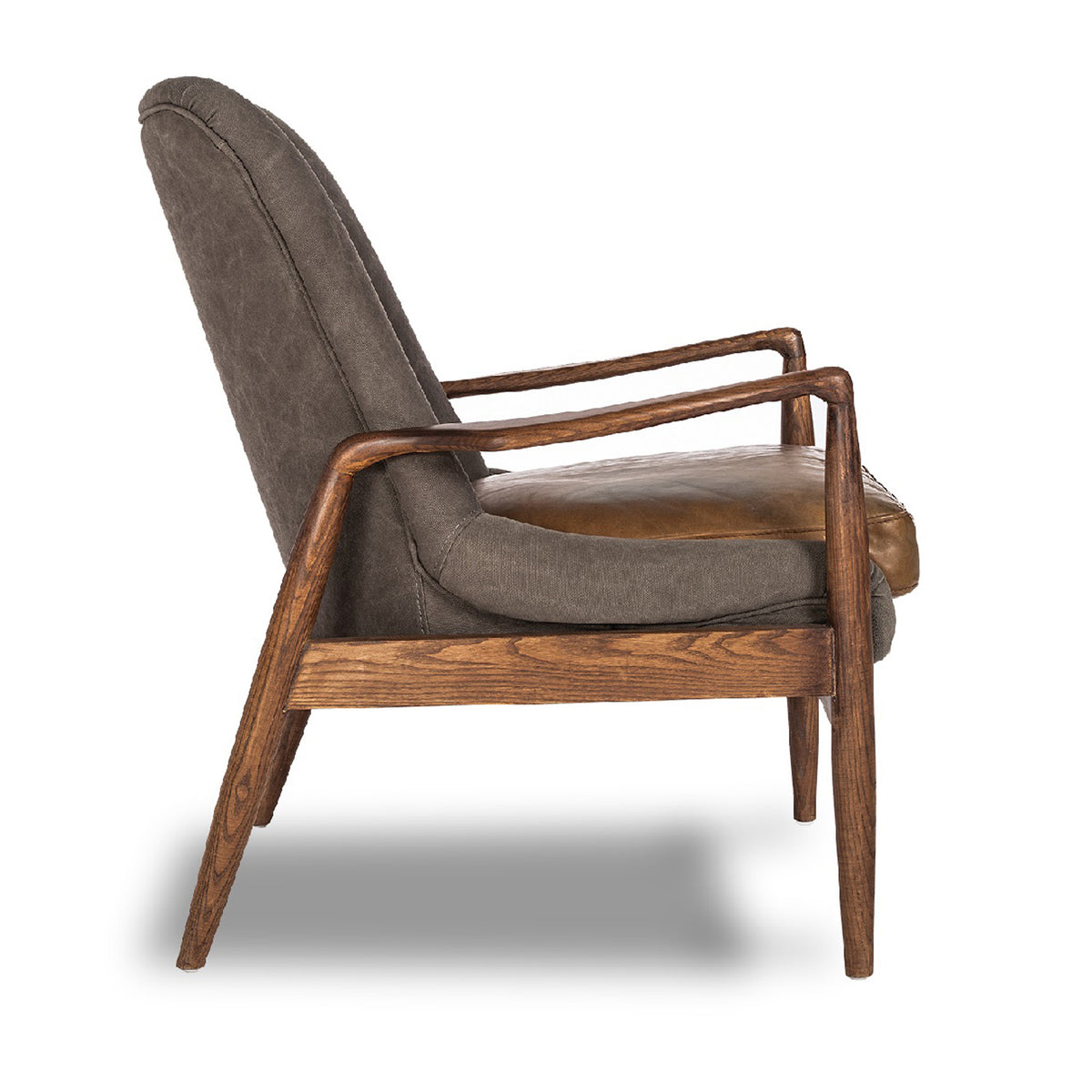 Reynolds Lounge Chair by Mobital, showing side view of reynolds lounge chair.