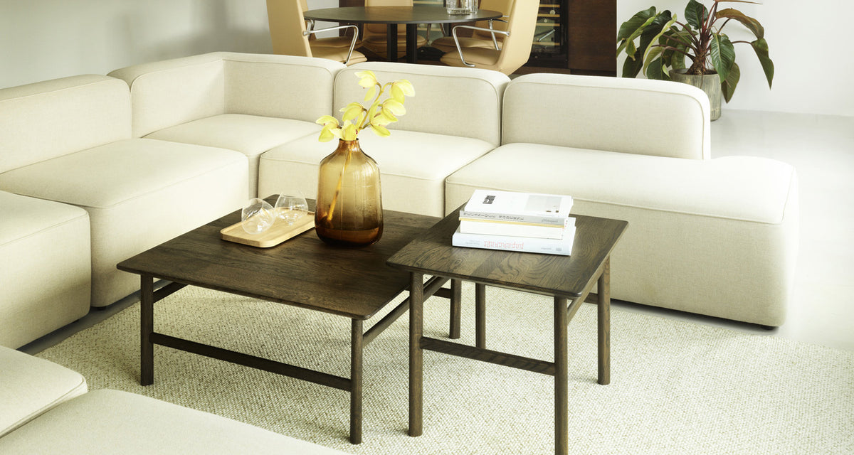 Rope Modular Sofa 150 Narrow Corner by Normann Copenhagen, showing rope modular sofa 150 narrow corner  in live shot.