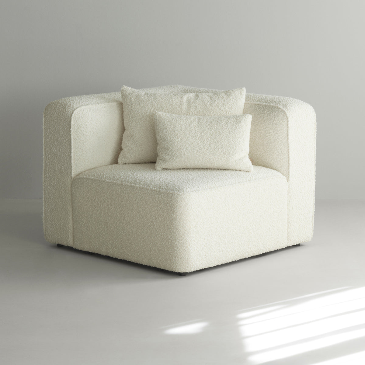 Rope Modular Sofa 150 Narrow Corner by Normann Copenhagen, showing rope modular sofa 150 narrow corner  in live shot.