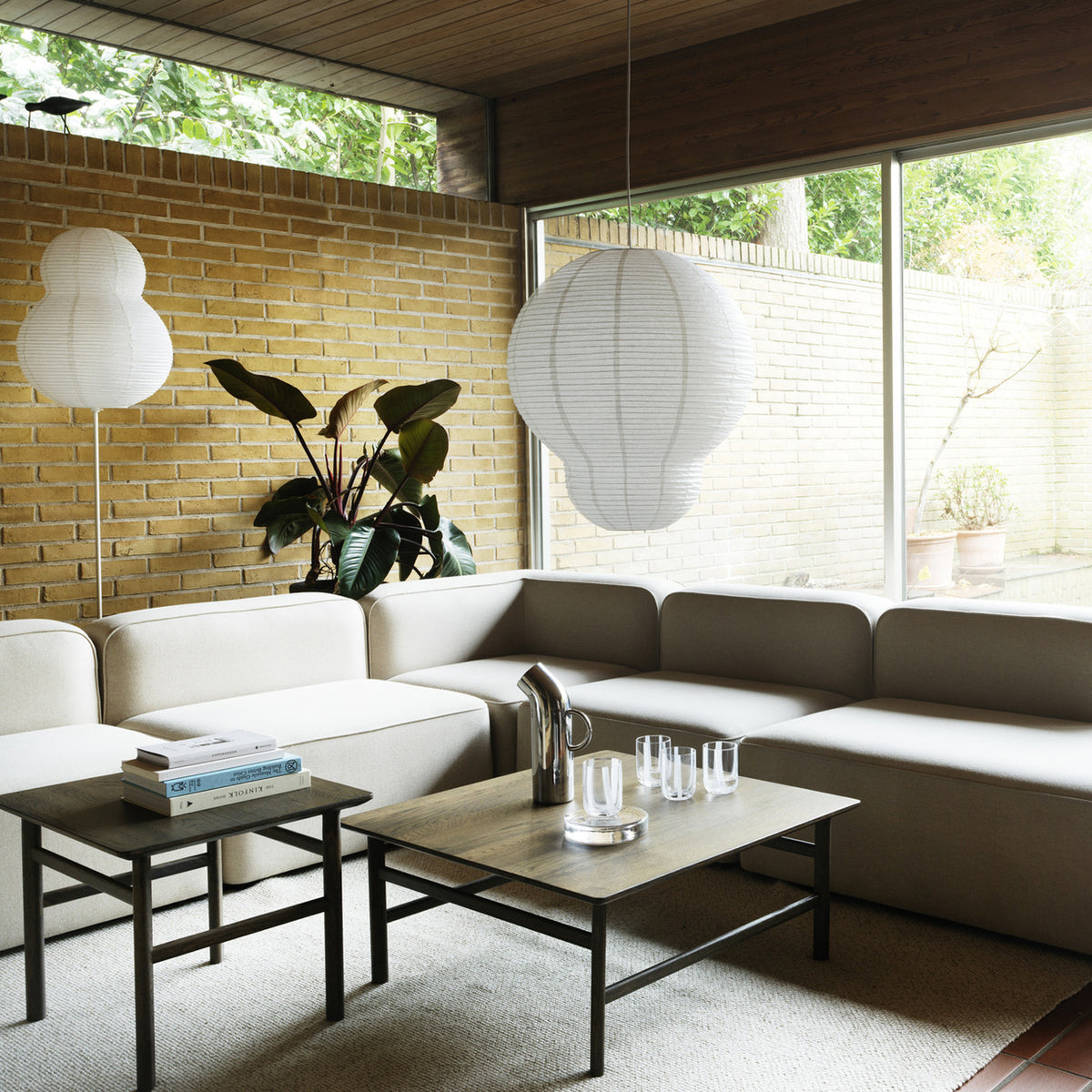 Rope Modular Sofa 150 Narrow Corner by Normann Copenhagen, showing rope modular sofa 150 narrow corner  in live shot.