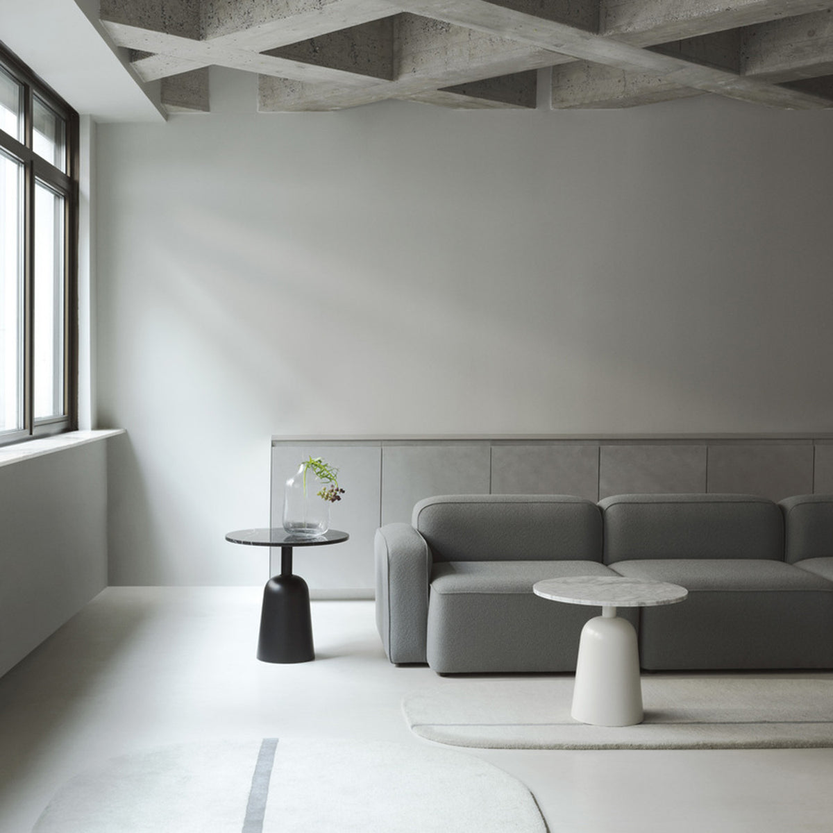 Rope Modular Sofa 100 Narrow Left Armrest by Normann Copenhagen, showing rope modular sofa 100 narrow left armrest in live shot.