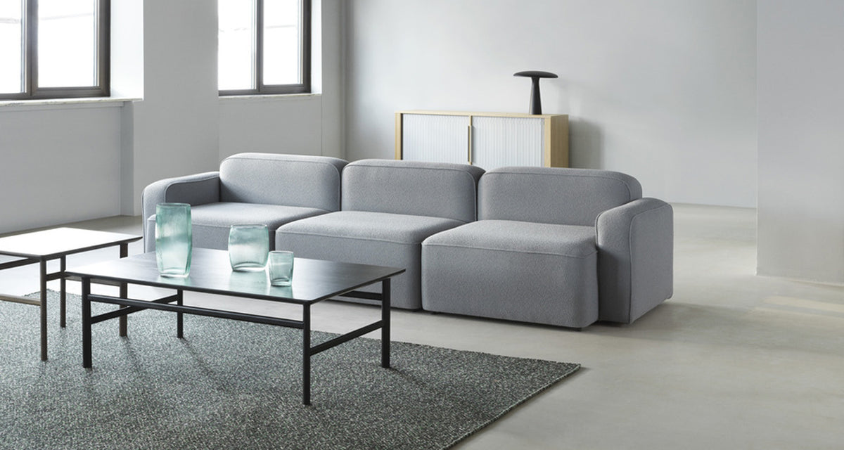 Rope Modular Sofa 120 Narrow Right Armrest by Normann Copenhagen, showing rope modular sofa 120 narrow right armrest in live shot.