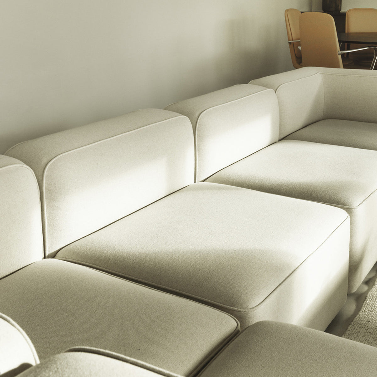 Rope Modular Sofa 110 Narrow Center by Normann Copenhagen, showing rope modular sofa 110 narrow center in live shot.