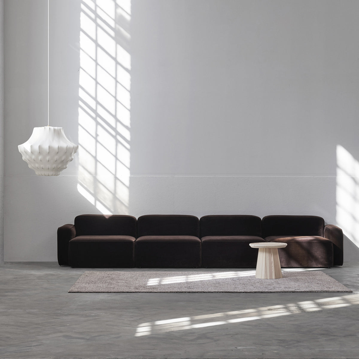 Rope Modular Sofa 320 Wide Right Armrest by Normann Copenhagen, showing rope modular sofa 320 wide right armrest in live shot.