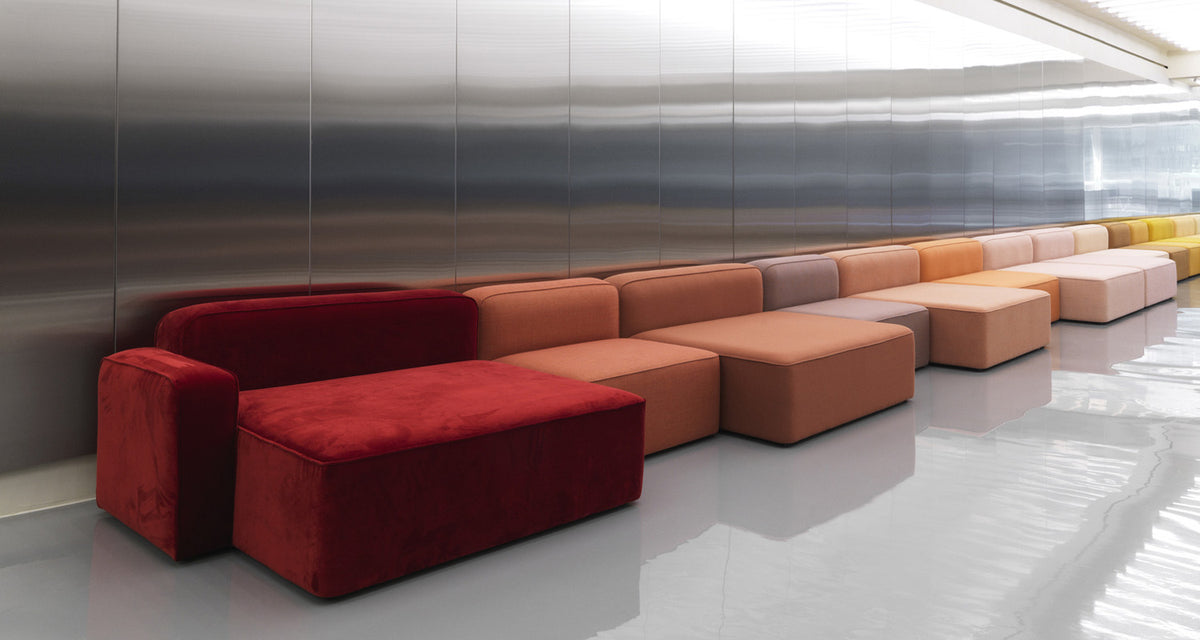 Rope Modular Sofa 300 Wide Left Armrest by Normann Copenhagen, showing rope modular sofa 300 wide left armrest in live shot.
