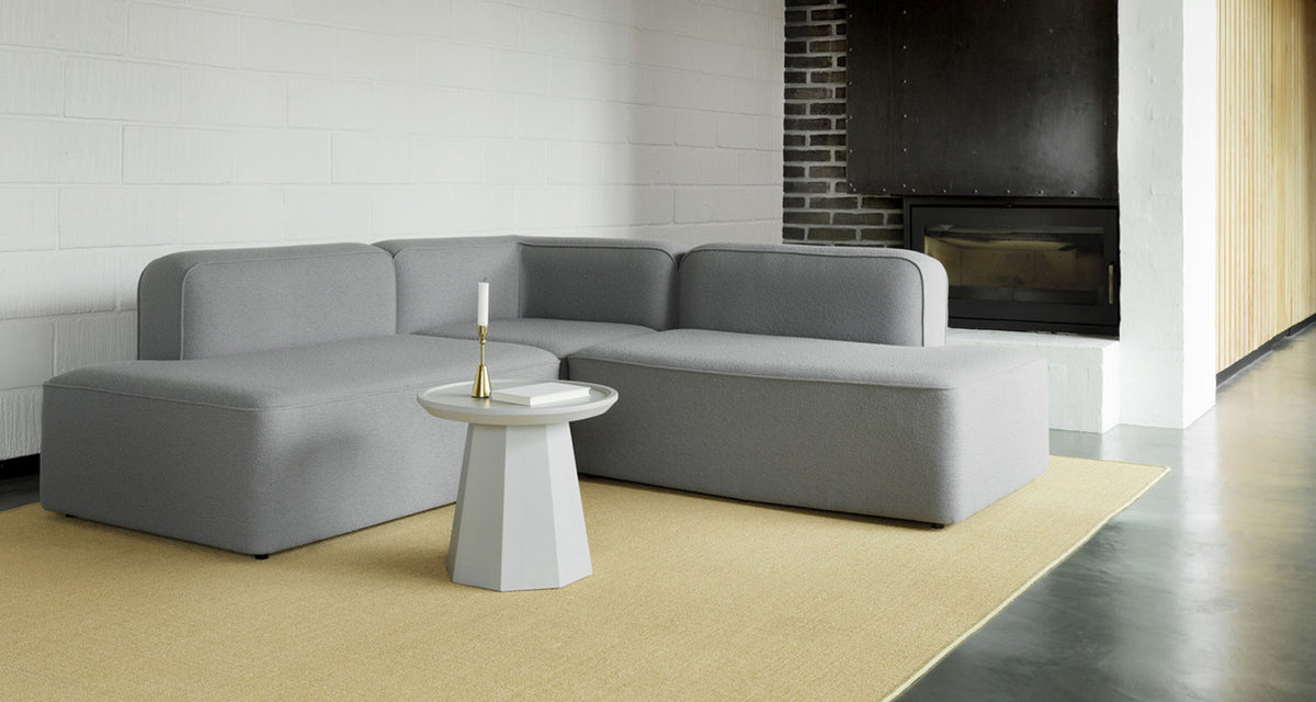 Rope Modular Sofa 330 Wide Open Left side by Normann Copenhagen, showing rope modular sofa 330 wide open left side in live shot.