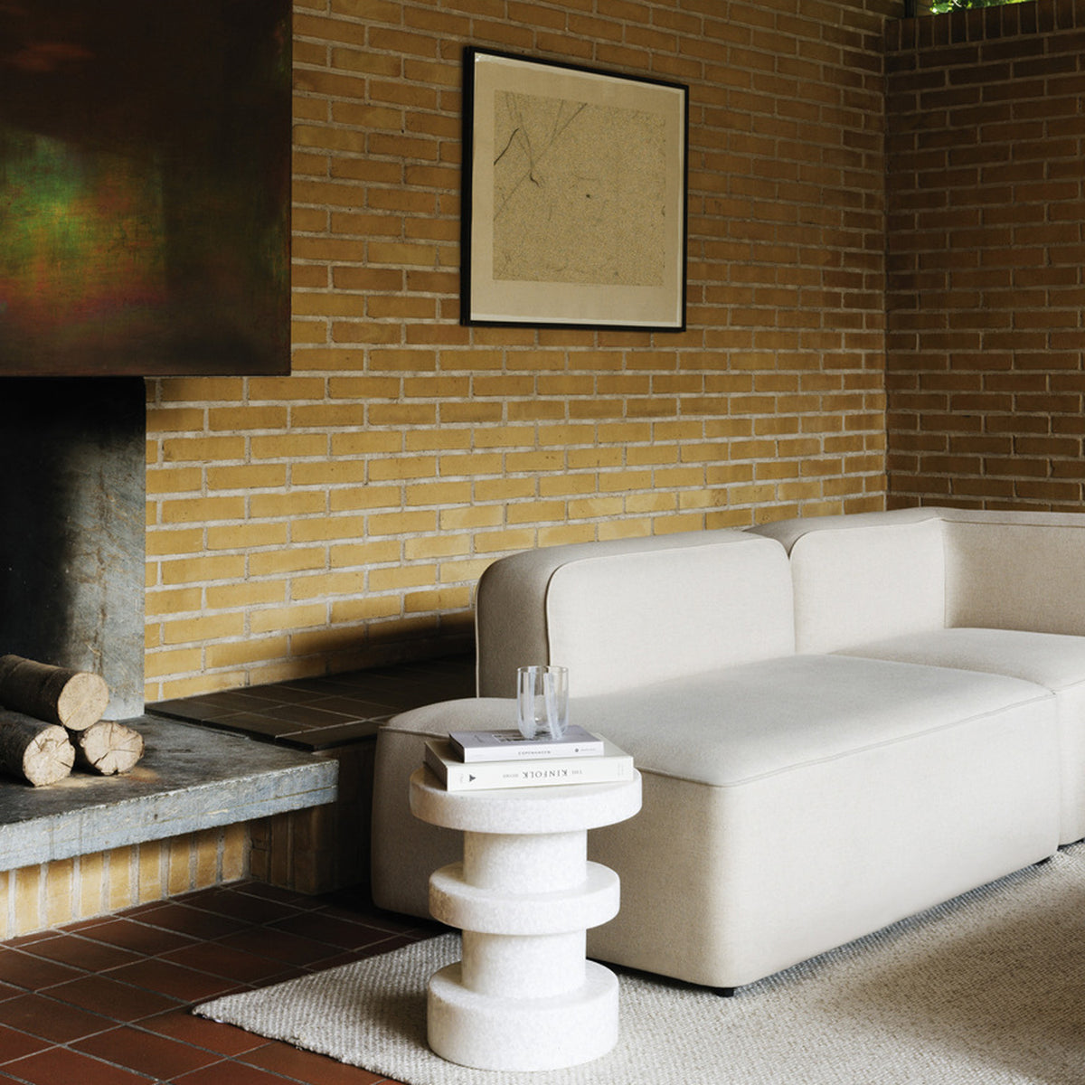 Rope Modular Sofa 330 Wide Open Left side by Normann Copenhagen, showing rope modular sofa 330 wide open left side in live shot.