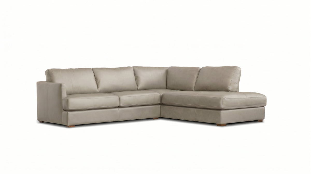Malea Sectional 2-Piece Chaise Right Side Facing Light Stone
