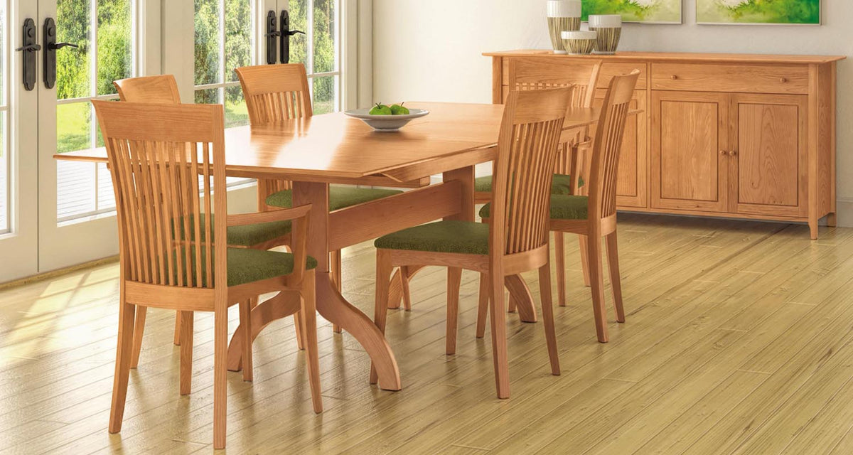 Sarah Chair Wood by Copeland Furniture, showing sarah chairs in live shot.