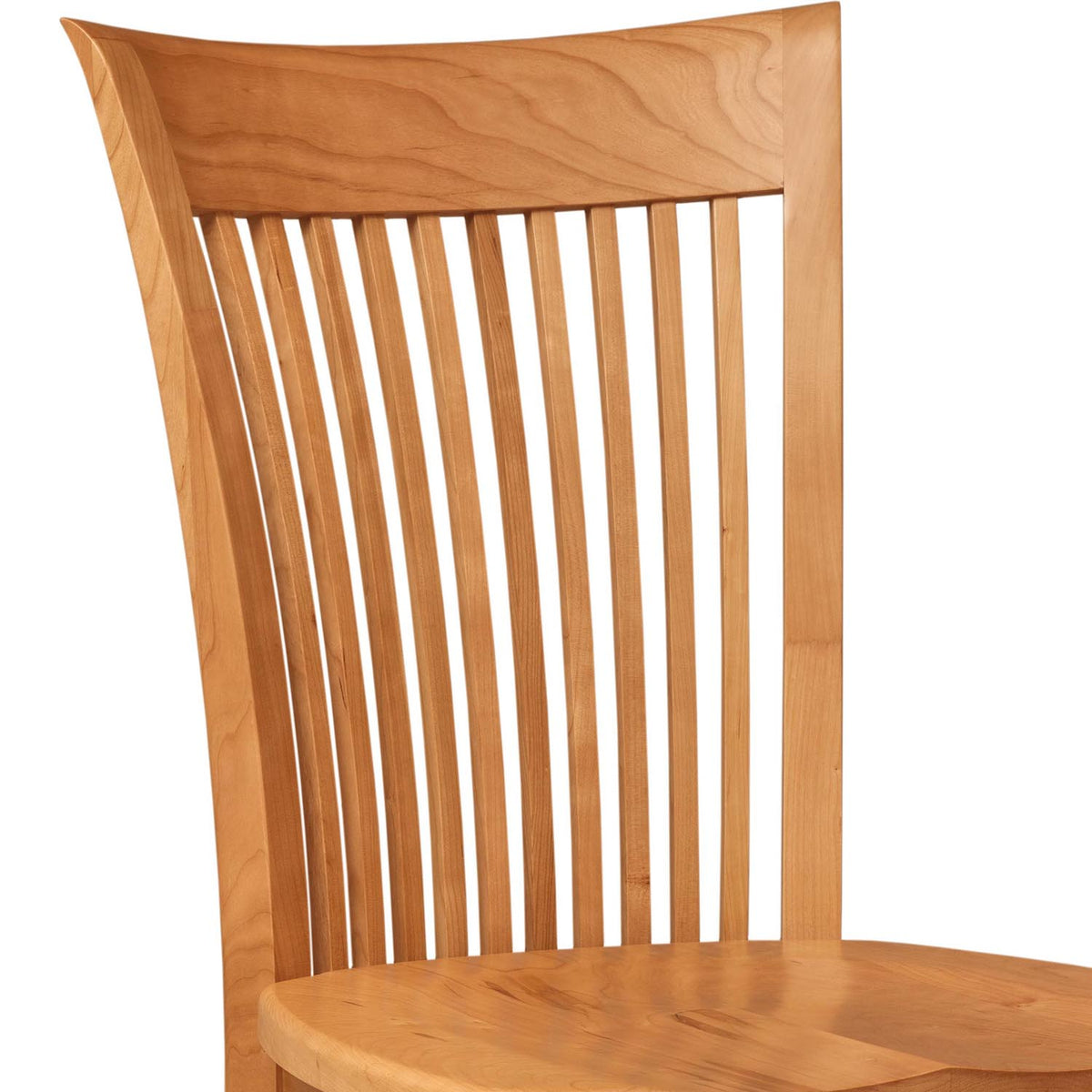Sarah Chair Wood by Copeland Furniture, showing closeup view of sarah chair wood natural cherry.