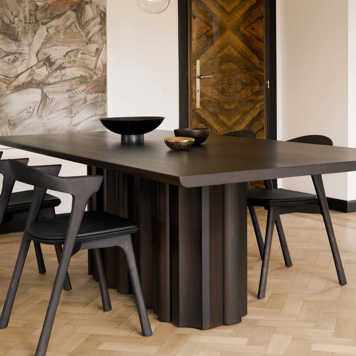 Sequence Dining Table by Ethnicraft, showing sequence dining table in live shot.