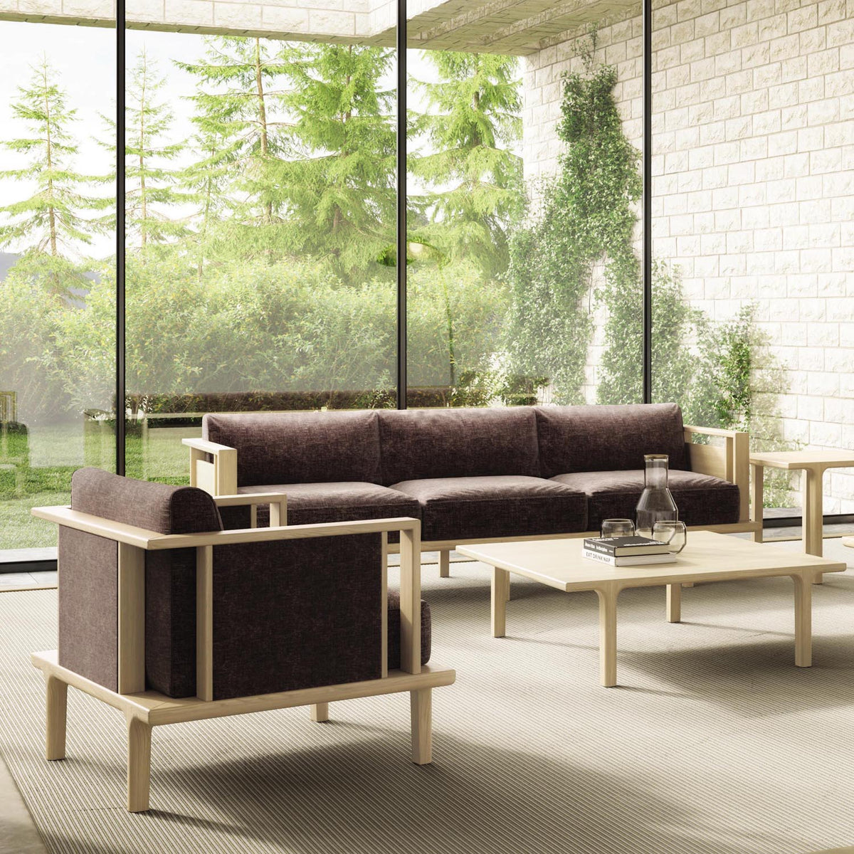 Sierra Seating and Occasionals Sofa by Copeland Furniture, showing sierra seating and occasionals sofa in live shot.