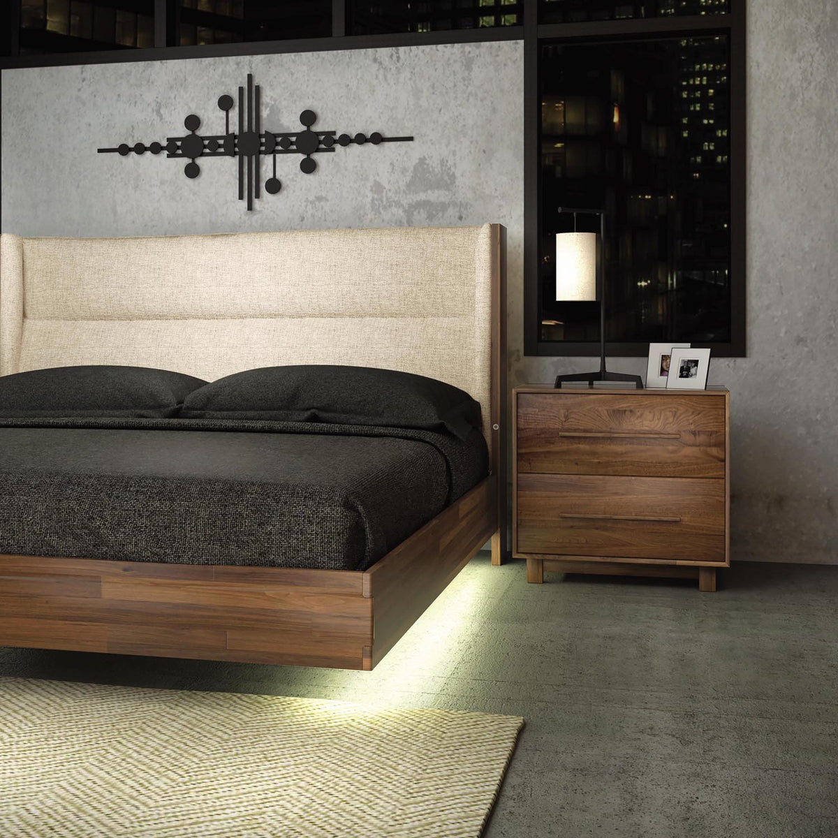 Sloane Nightstand by Copeland Furniture, showing Sloane Nightstand in live shot.