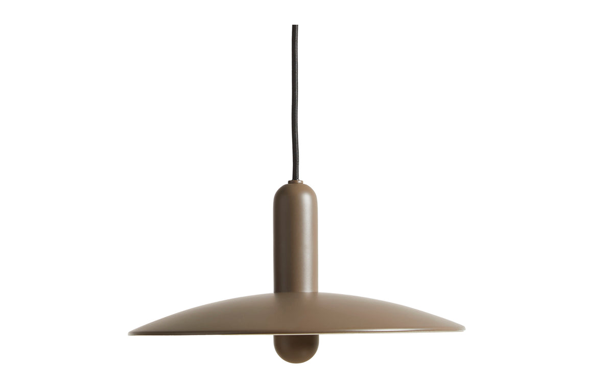 Lu Pendant by Woud - Large, Taupe Painted Metal.