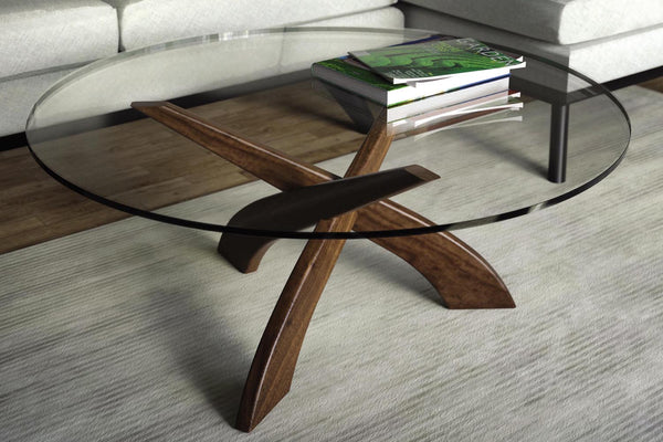 Statements Entwine Round Coffee Table by Copeland Furniture, showing statements entwine round coffee table in live shot.