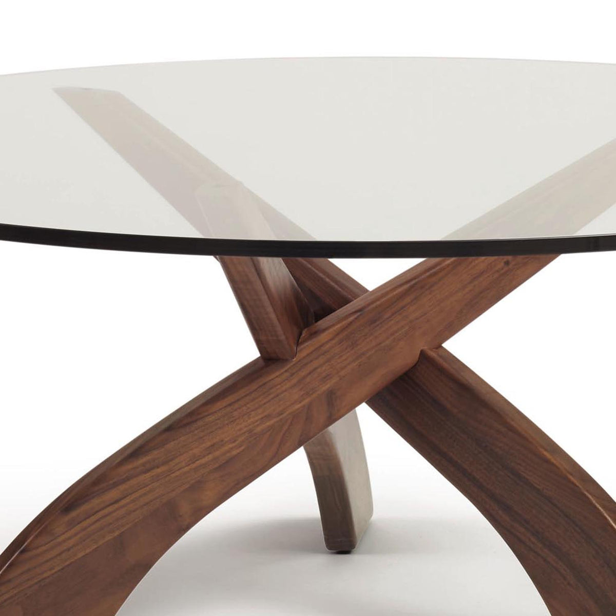 Statements Entwine Round Coffee Table by Copeland Furniture, showing closeup view of statements entwine round coffee table.