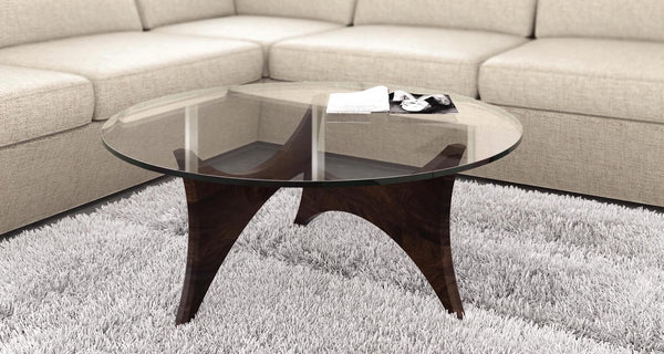 Statements Pivot Round Coffee Table by Copeland Furniture, showing statements pivot round coffee table in live shot.