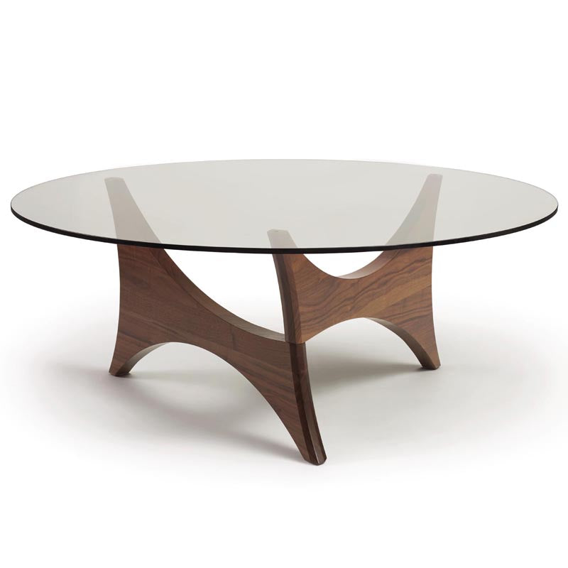 Statements Pivot Round Coffee Table by Copeland Furniture, showing front view of statements pivot round coffee table.