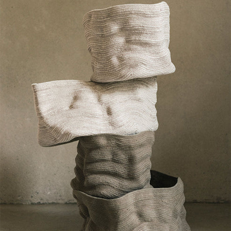 Stonewashed Basket by Lorena Canals, showing stonewashed basket in live shot.