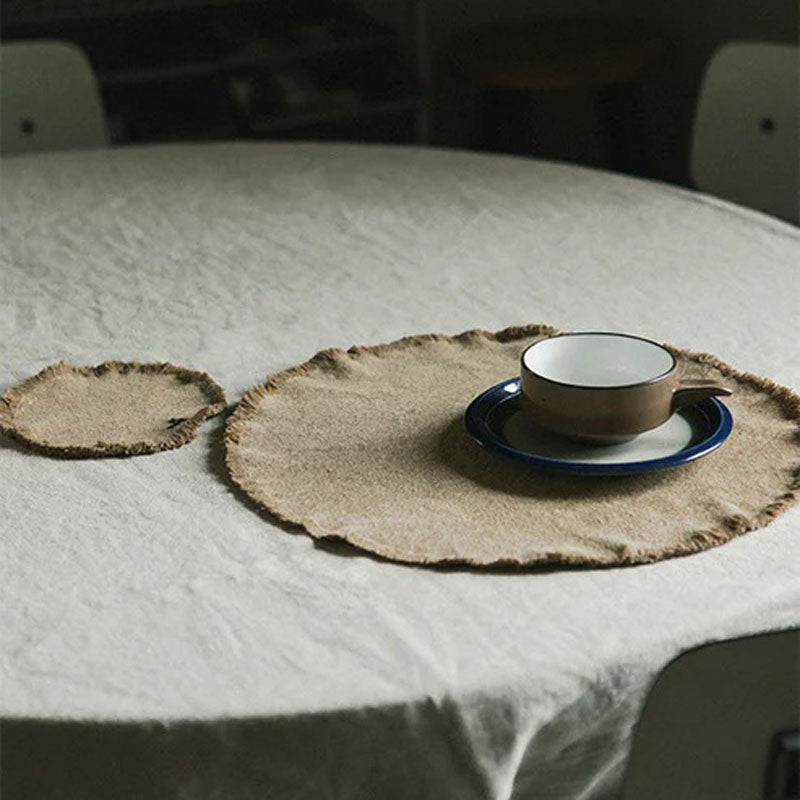 Stonewashed Placemats Set of 2  by Lorena Canals, showing stonewashed placemats set of 2 in live shot.