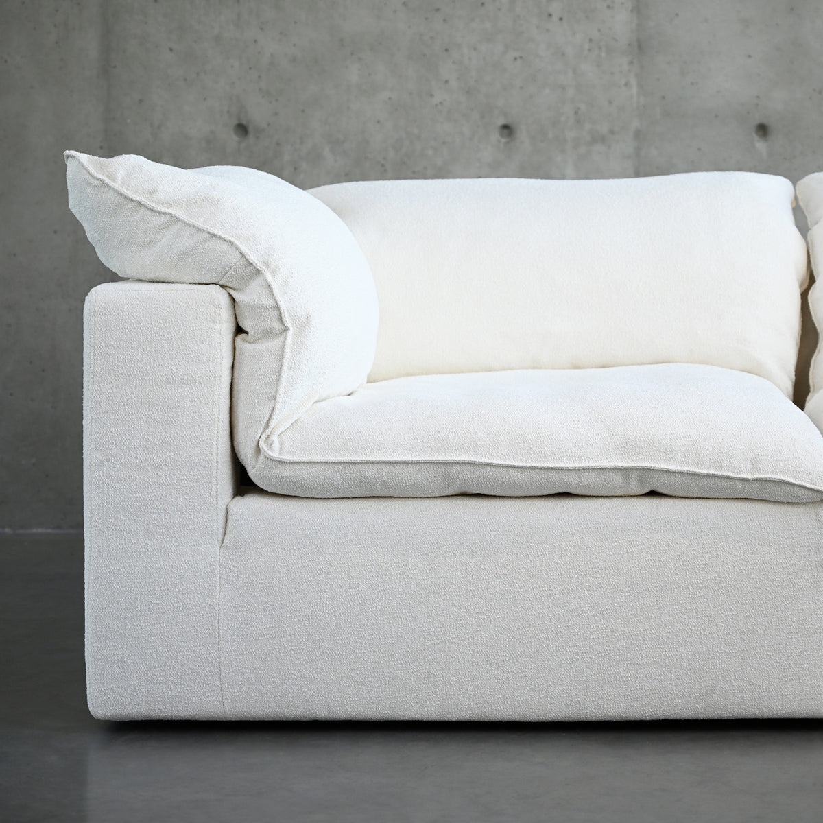 Strato Sectional Sofa by Mobital, showing closeup view of strato sectional sofa.