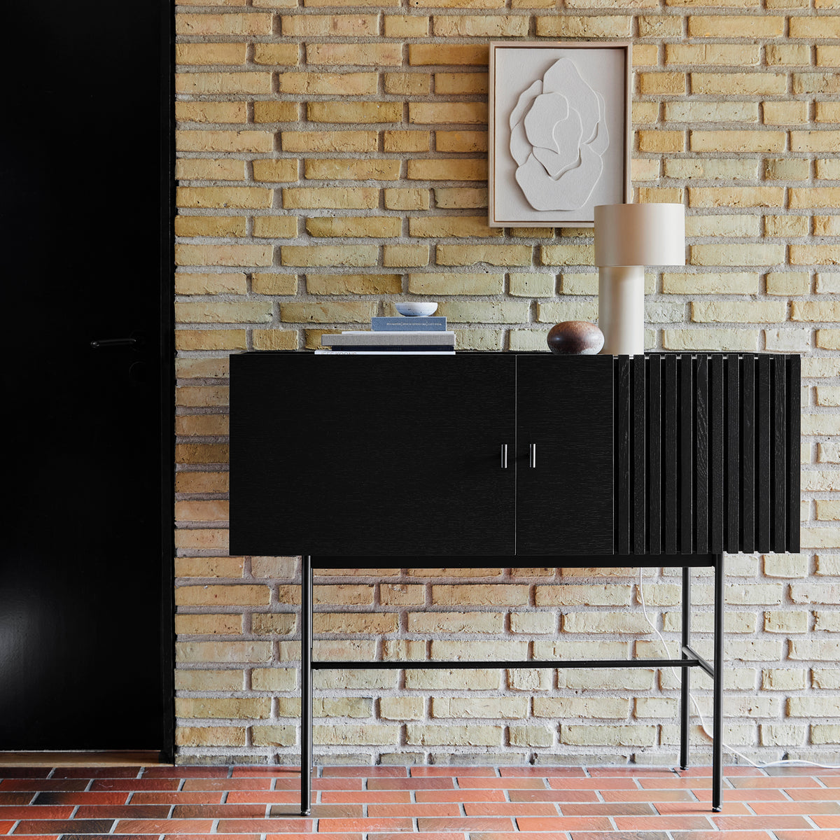 Tangent Table Lamp by Woud, showing tangent table lamp in live shot