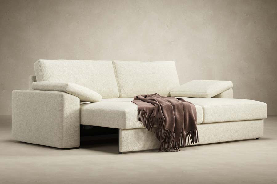Vilander Sofa Bed With Cushion Arms by Innovation, showing vilander sofa bed with cushion arms in live shot.
