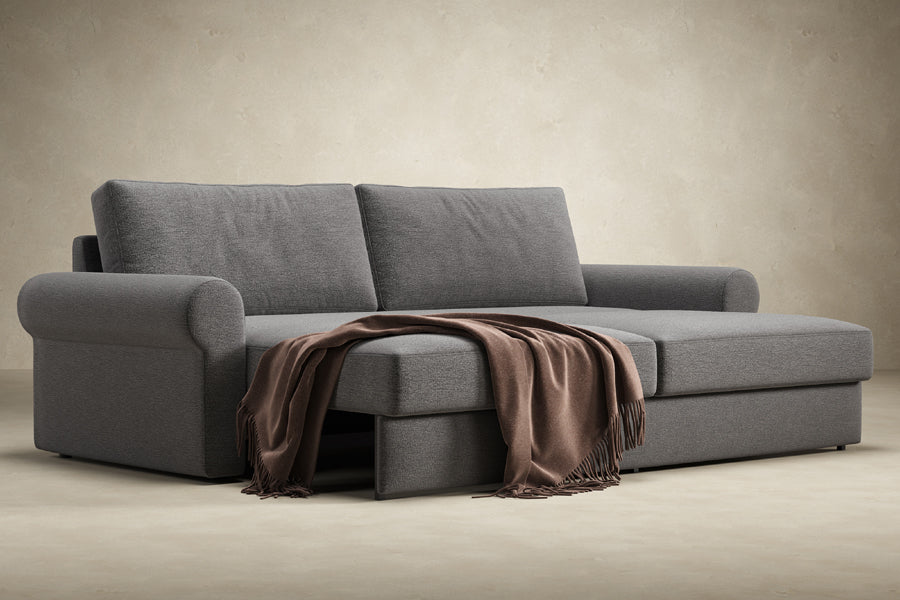 Vilander Sofa Bed With Roll Arms by Innovation, showing vilander sofa bed with roll arms in live shot.