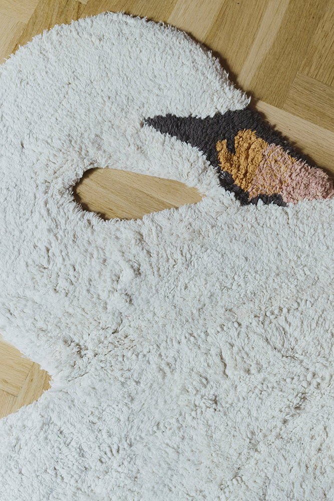 Washable Swan Rug by Lorena Canals