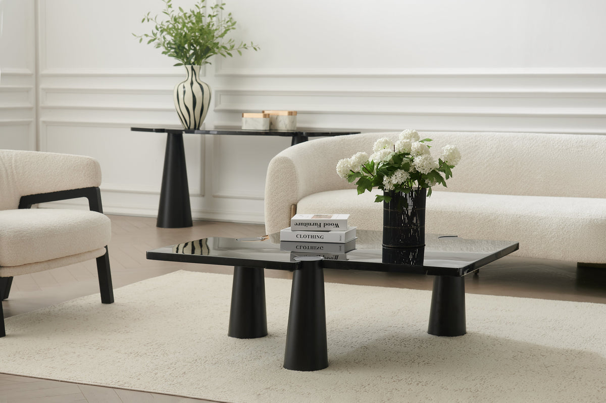 Acyl Coffee Table in Polished Marquina Black