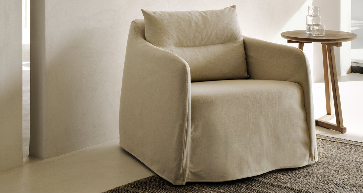 Weave Lounge Chair by Ethnicraft, showing weave lounge chair in live shot.