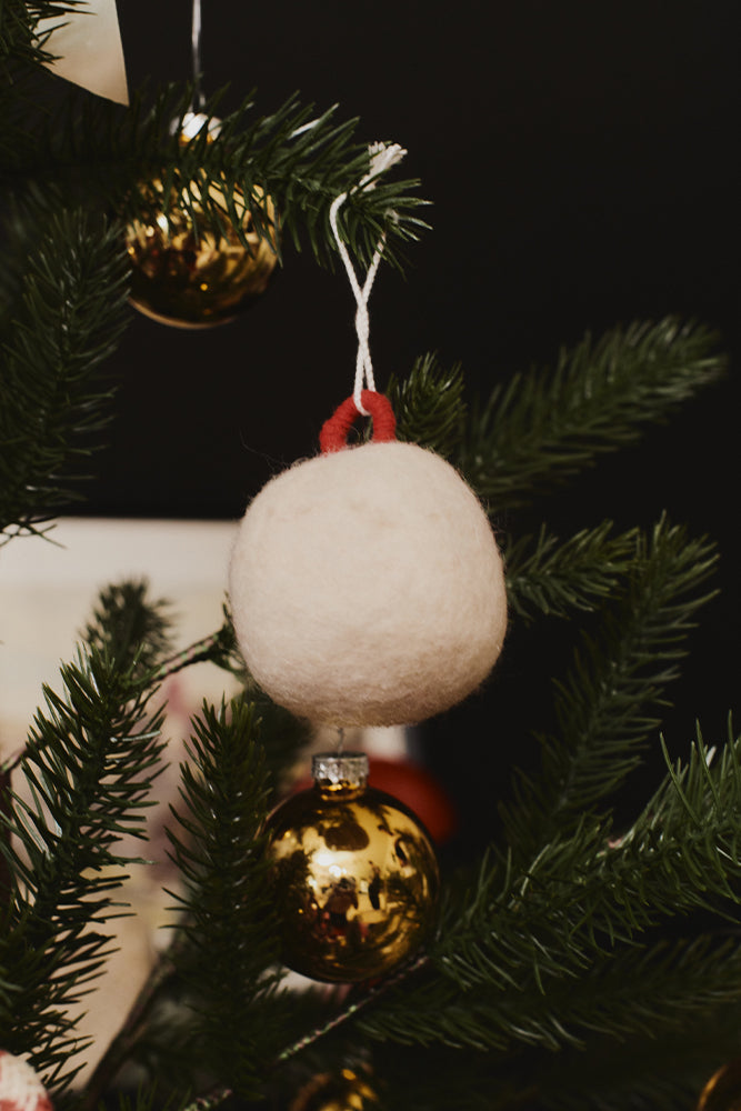 Set of 4 Christmas Felt Baubles by Lorena Canals
