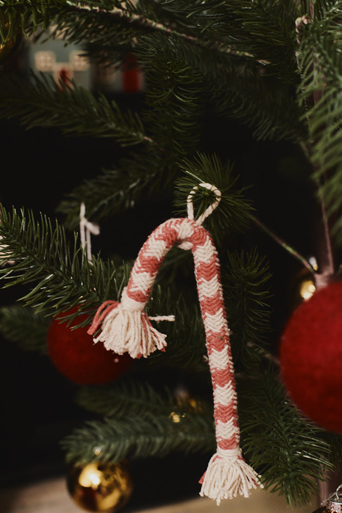 Set of 4 Candy Cane Ornaments by Lorena Canals